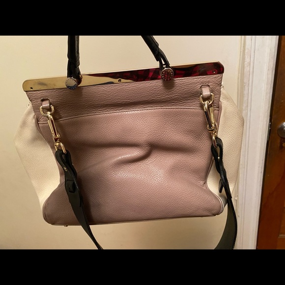 Furla tri color leather cortina bag w top handle - Picture 4 of 5